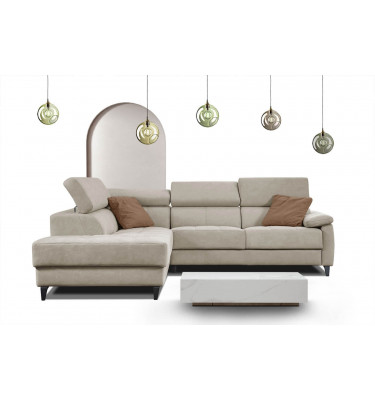 Ecksofa 5-Sitzer links Taunus | Mit verstellbaren Kopfstützen | Wozimo