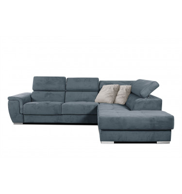Ecksofa rechts mit verstellbaren Kopfstützen 5-Sitzer KELTE