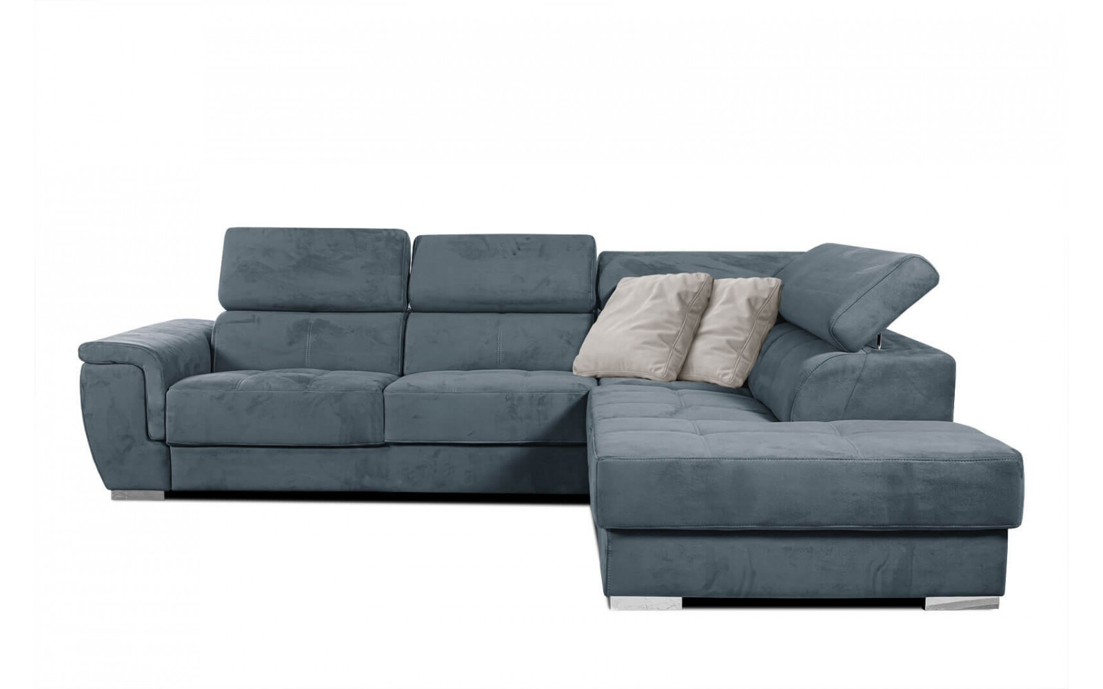 Ecksofa rechts mit verstellbaren Kopfstützen 5-Sitzer KELTE