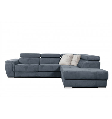 Ecksofa rechts mit verstellbaren Kopfstützen 5-Sitzer KELTE