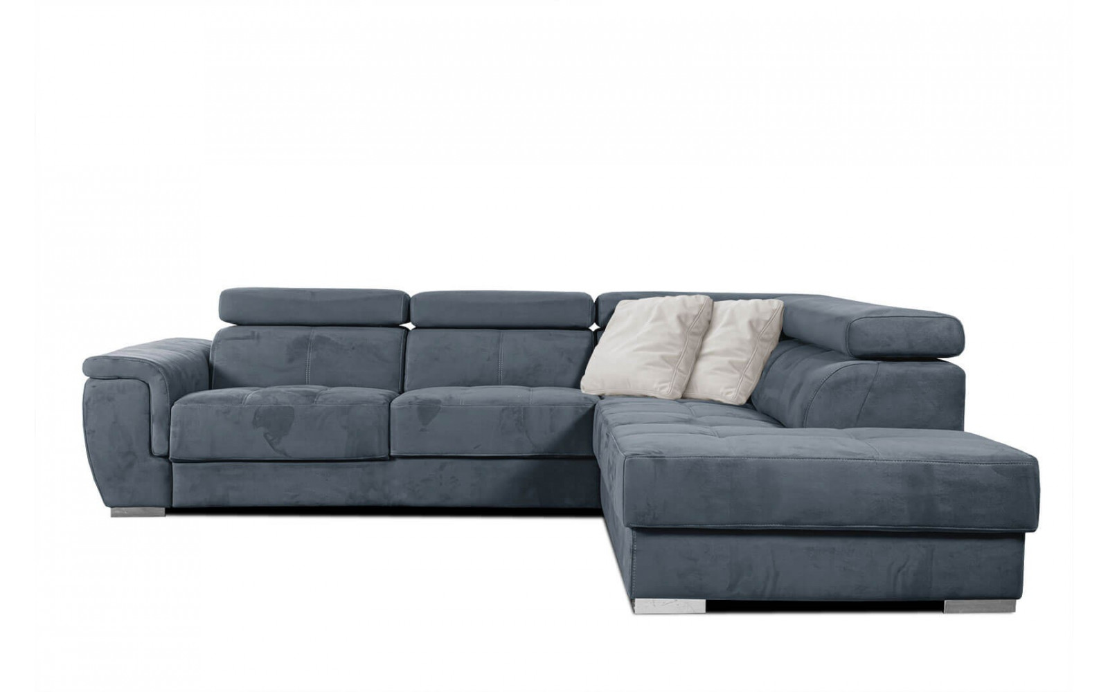 Ecksofa rechts mit verstellbaren Kopfstützen 5-Sitzer KELTE