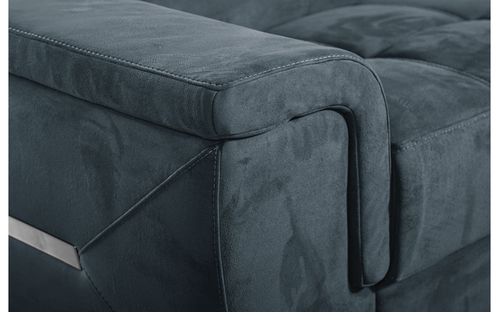 Ecksofa rechts mit verstellbaren Kopfstützen 5-Sitzer KELTE