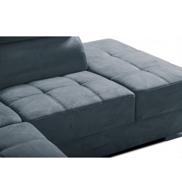 Ecksofa rechts mit verstellbaren Kopfstützen 5-Sitzer KELTE
