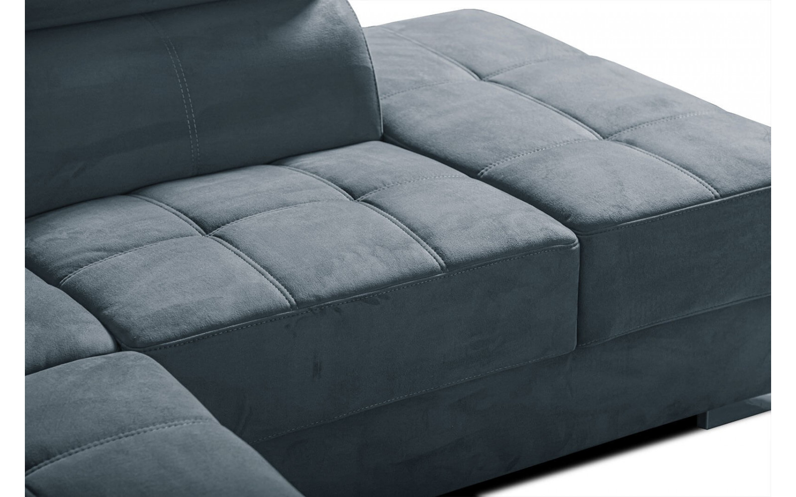 Ecksofa rechts mit verstellbaren Kopfstützen 5-Sitzer KELTE