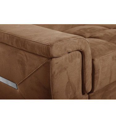 Ecksofa rechts mit verstellbaren Kopfstützen 5-Sitzer KELTE