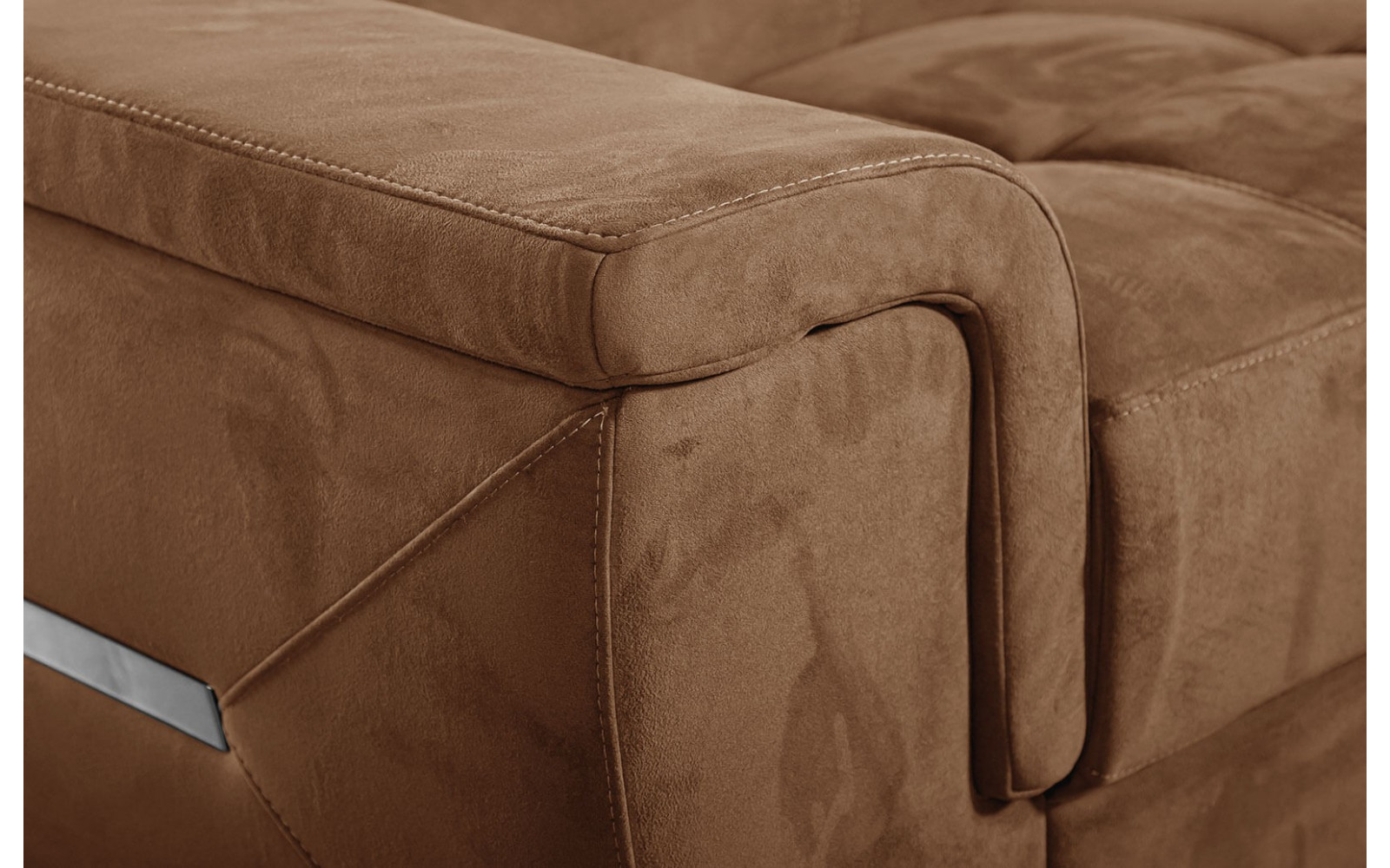 Ecksofa rechts mit verstellbaren Kopfstützen 5-Sitzer KELTE