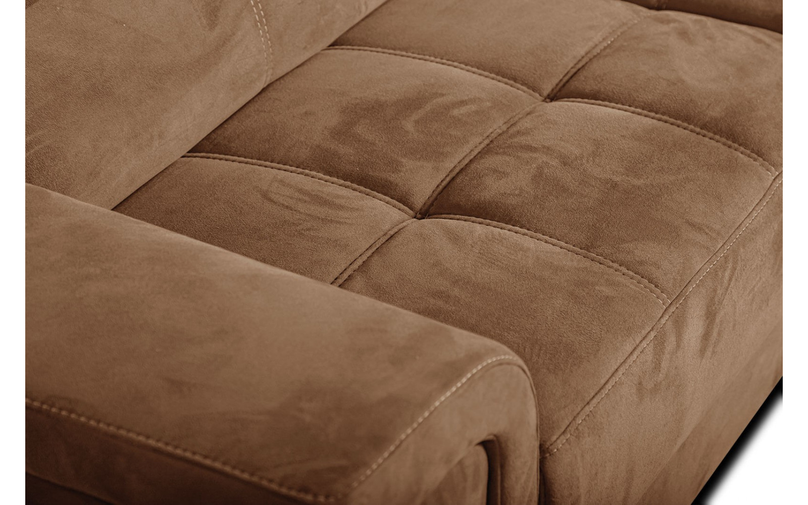 Ecksofa rechts mit verstellbaren Kopfstützen 5-Sitzer KELTE