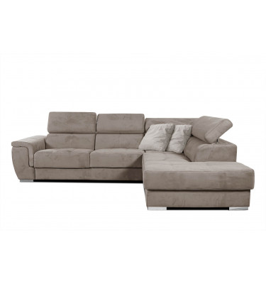 Ecksofa rechts mit verstellbaren Kopfstützen 5-Sitzer KELTE