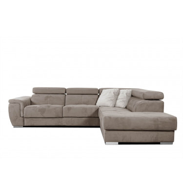 Ecksofa rechts mit verstellbaren Kopfstützen 5-Sitzer KELTE