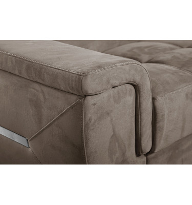 Ecksofa rechts mit verstellbaren Kopfstützen 5-Sitzer KELTE