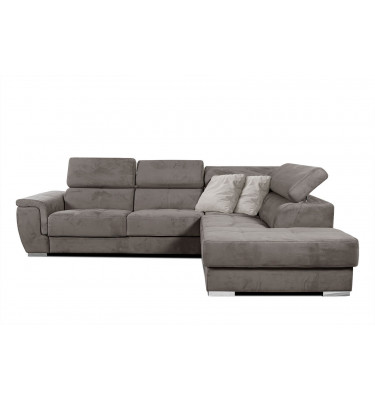 Ecksofa rechts mit verstellbaren Kopfstützen 5-Sitzer KELTE