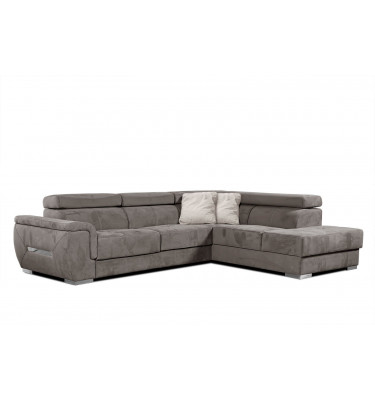 Ecksofa rechts mit verstellbaren Kopfstützen 5-Sitzer KELTE