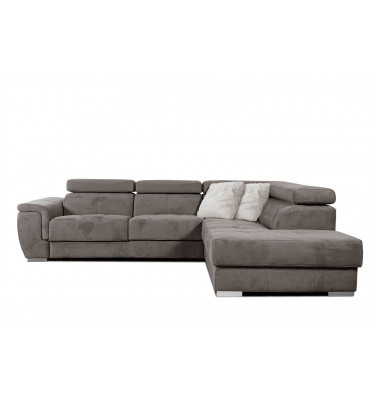Ecksofa rechts mit verstellbaren Kopfstützen 5-Sitzer KELTE