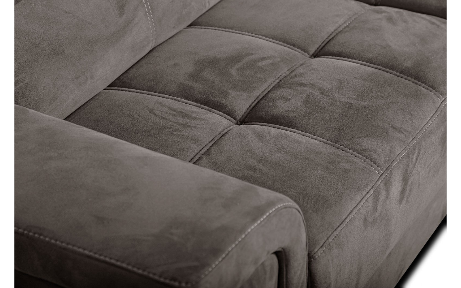 Ecksofa rechts mit verstellbaren Kopfstützen 5-Sitzer KELTE