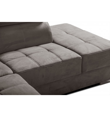 Ecksofa rechts mit verstellbaren Kopfstützen 5-Sitzer KELTE