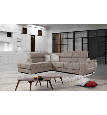 Ecksofa 5-Sitzer links Kelte | Mit verstellbaren Kopfstützen | Wozimo