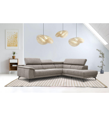 Ecksofa rechts mit verstellbaren Kopfstützen 5-Sitzer FIERO