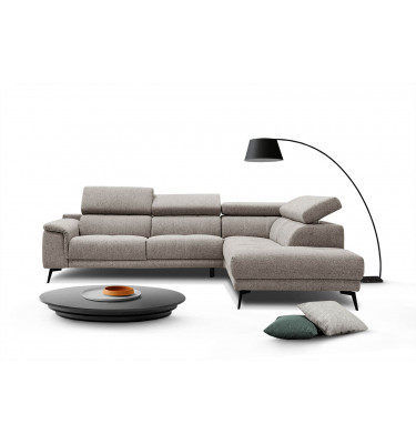 Ecksofa rechts mit verstellbaren Kopfstützen 5-Sitzer FIERO