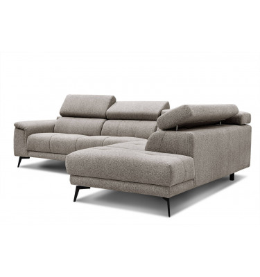Ecksofa rechts mit verstellbaren Kopfstützen 5-Sitzer FIERO