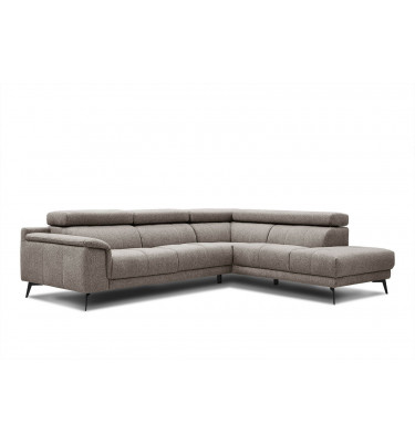 Ecksofa rechts mit verstellbaren Kopfstützen 5-Sitzer FIERO