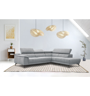 Ecksofa rechts mit verstellbaren Kopfstützen 5-Sitzer FIERO