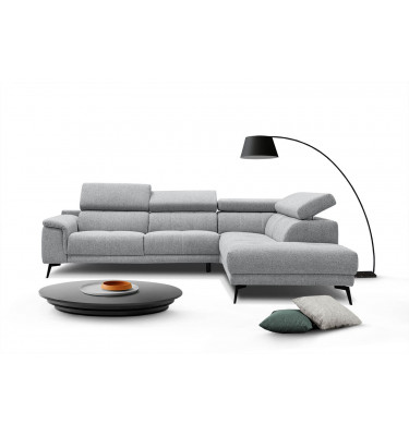 Ecksofa rechts mit verstellbaren Kopfstützen 5-Sitzer FIERO