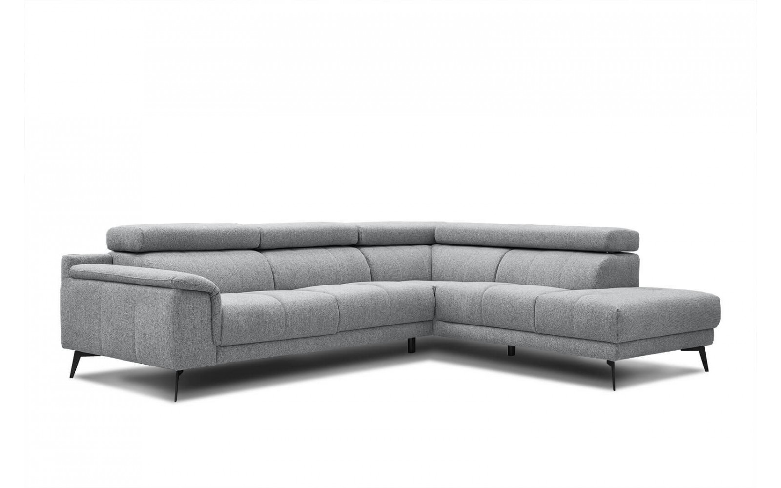 Ecksofa rechts mit verstellbaren Kopfstützen 5-Sitzer FIERO