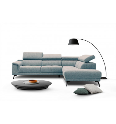 Ecksofa rechts mit verstellbaren Kopfstützen 5-Sitzer FIERO