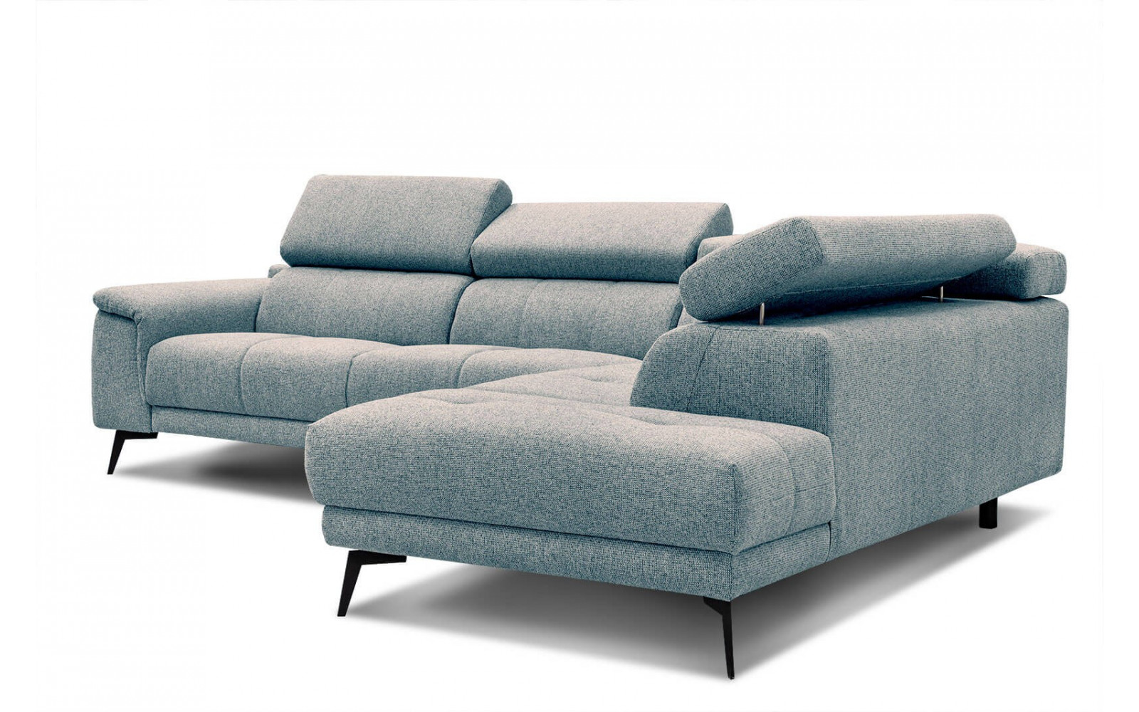 Ecksofa rechts mit verstellbaren Kopfstützen 5-Sitzer FIERO