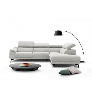 Ecksofa rechts mit verstellbaren Kopfstützen 5-Sitzer FIERO