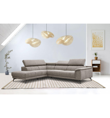 Ecksofa 5-Sitzer links Fiero | Mit verstellbaren Kopfstützen | Wozimo