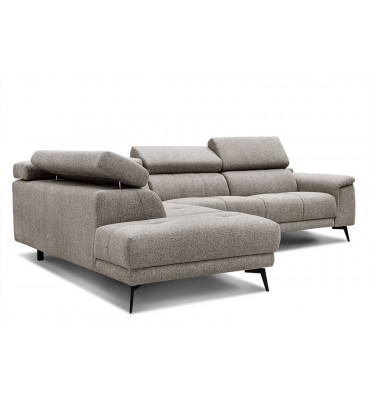 Ecksofa 5-Sitzer links Fiero | Mit verstellbaren Kopfstützen | Wozimo