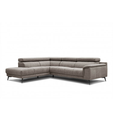 Ecksofa 5-Sitzer links Fiero | Mit verstellbaren Kopfstützen | Wozimo