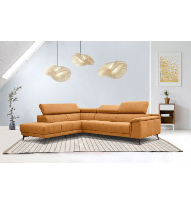 Ecksofa 5-Sitzer links Fiero | Mit verstellbaren Kopfstützen | Wozimo