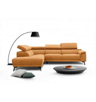 Ecksofa 5-Sitzer links Fiero | Mit verstellbaren Kopfstützen | Wozimo