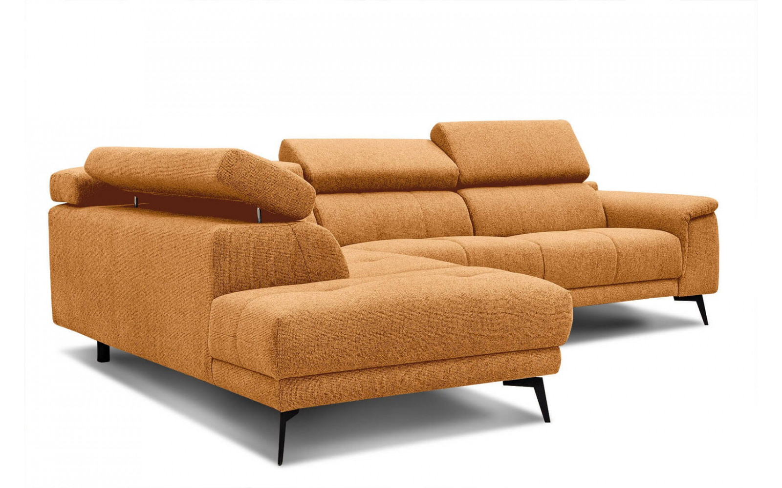 Ecksofa 5-Sitzer links Fiero | Mit verstellbaren Kopfstützen | Wozimo