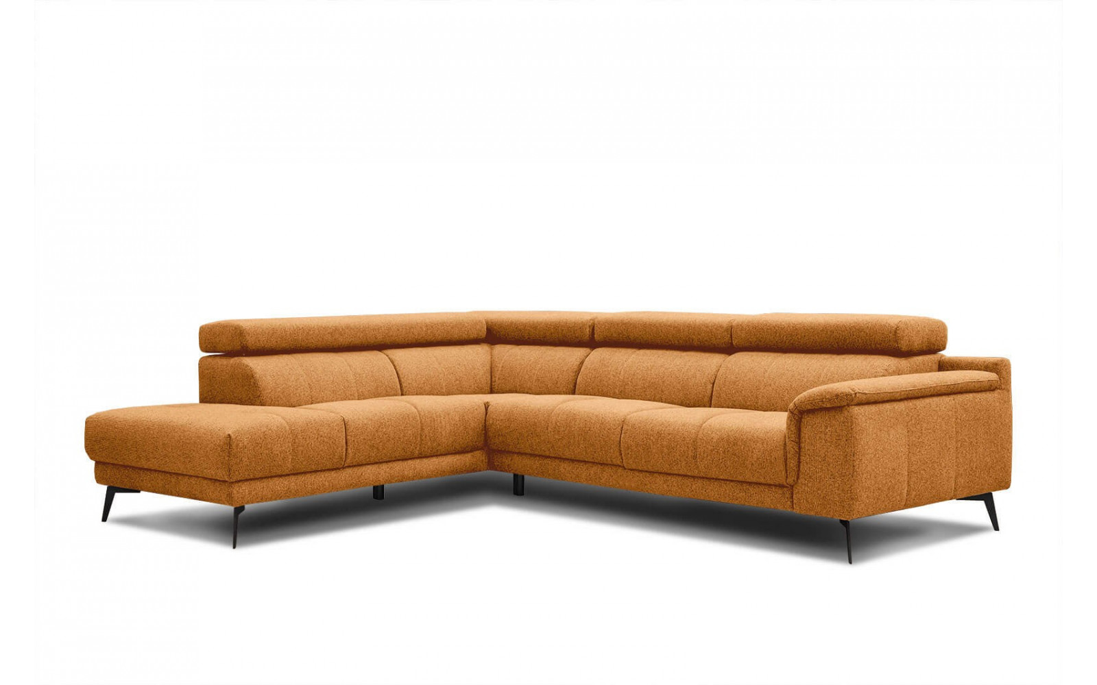 Ecksofa 5-Sitzer links Fiero | Mit verstellbaren Kopfstützen | Wozimo