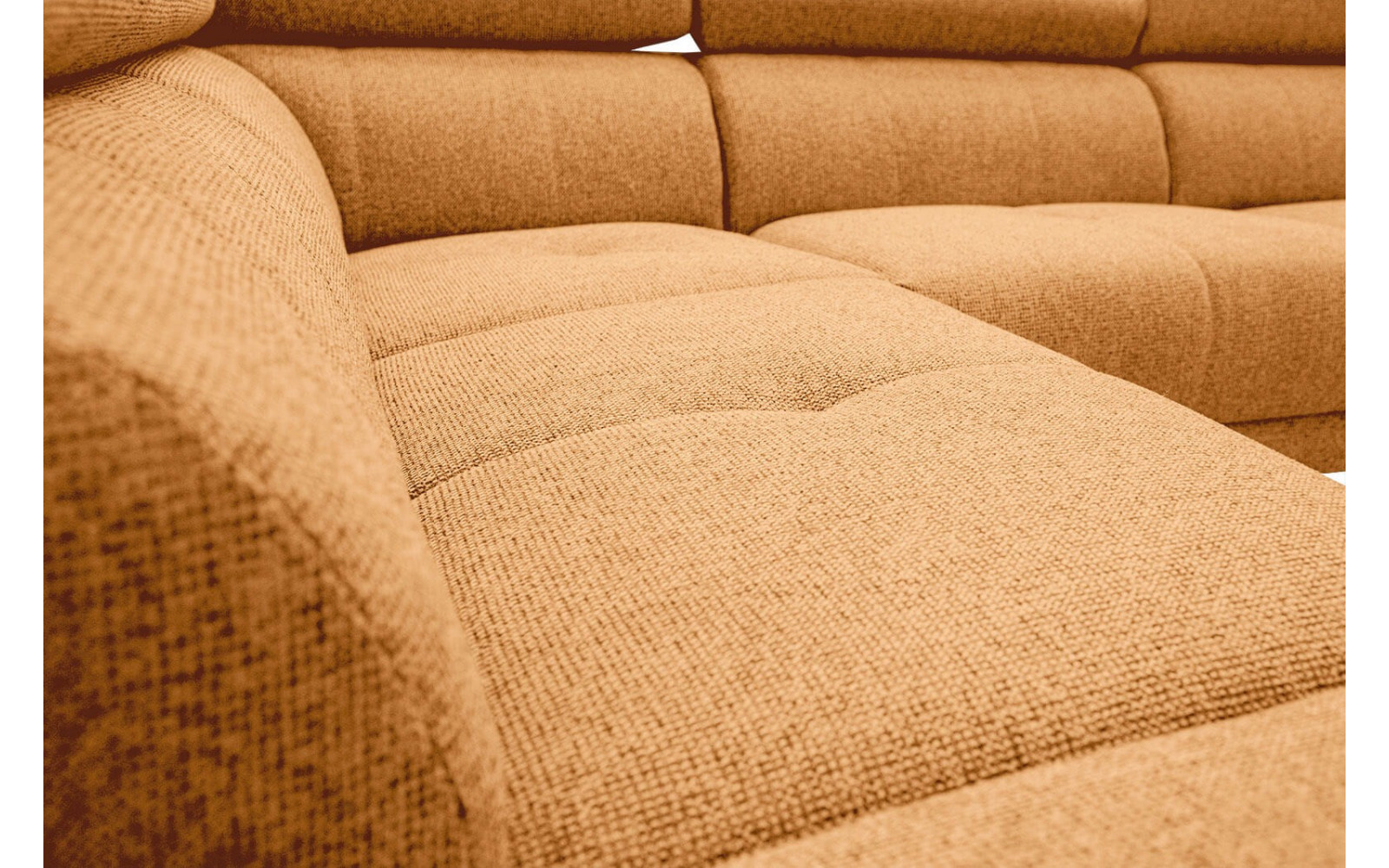 Ecksofa 5-Sitzer links Fiero | Mit verstellbaren Kopfstützen | Wozimo