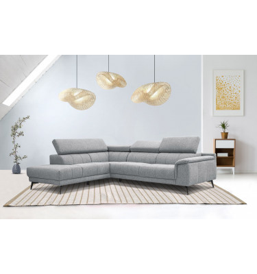 Ecksofa 5-Sitzer links Fiero | Mit verstellbaren Kopfstützen | Wozimo