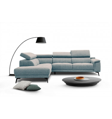 Ecksofa 5-Sitzer links Fiero | Mit verstellbaren Kopfstützen | Wozimo