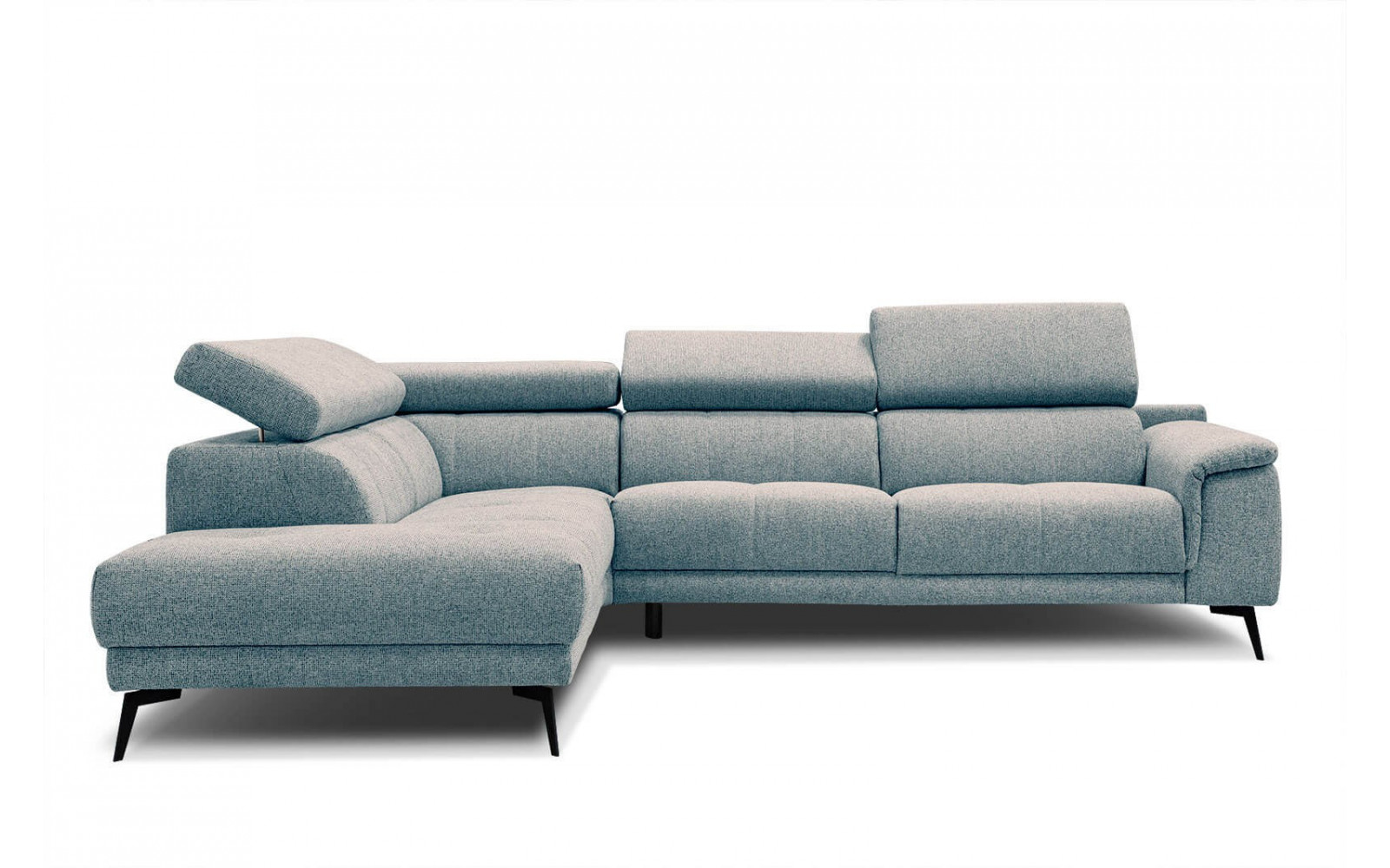 Ecksofa 5-Sitzer links Fiero | Mit verstellbaren Kopfstützen | Wozimo