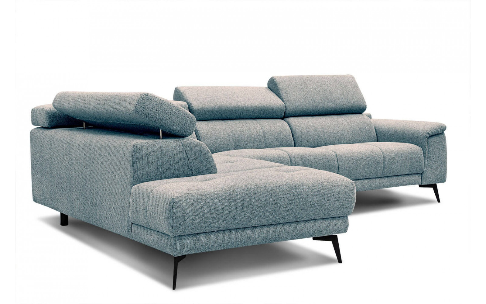 Ecksofa 5-Sitzer links Fiero | Mit verstellbaren Kopfstützen | Wozimo