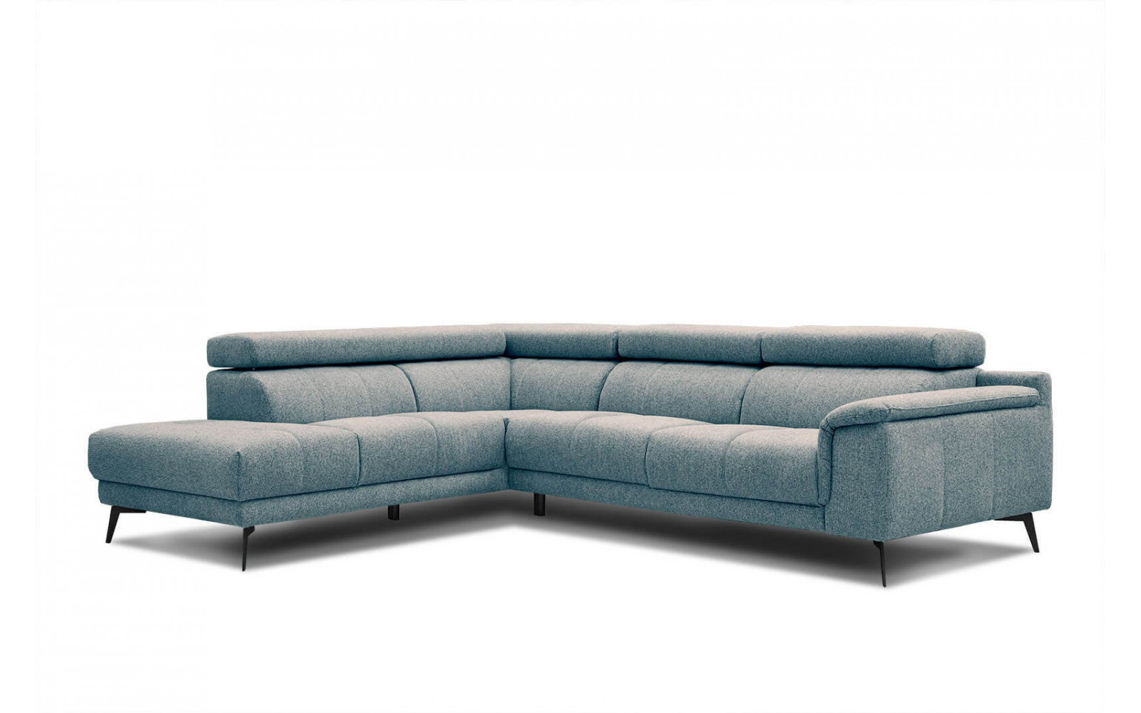 Ecksofa 5-Sitzer links Fiero | Mit verstellbaren Kopfstützen | Wozimo