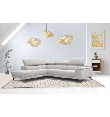 Ecksofa 5-Sitzer links Fiero | Mit verstellbaren Kopfstützen | Wozimo