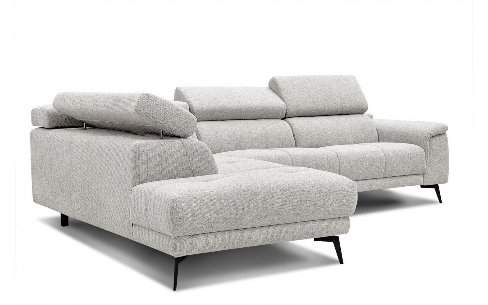 Ecksofa 5-Sitzer links Fiero | Mit verstellbaren Kopfstützen | Wozimo