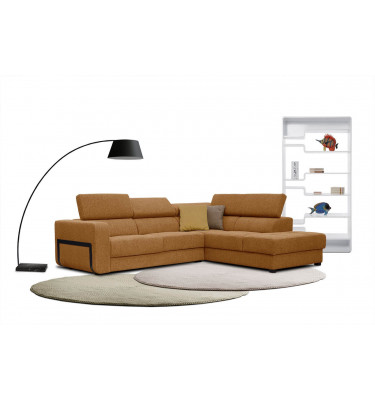 Ecksofa 5-Sitzer rechts Bergo | Mit verstellbaren Kopfstützen | Wozimo