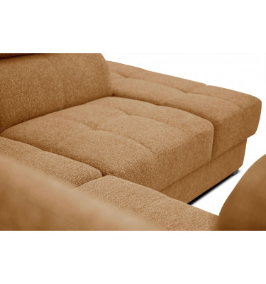 Ecksofa 5-Sitzer rechts Bergo | Mit verstellbaren Kopfstützen | Wozimo