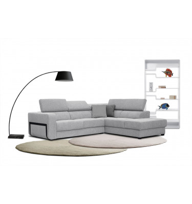 Ecksofa 5-Sitzer rechts Bergo | Mit verstellbaren Kopfstützen | Wozimo