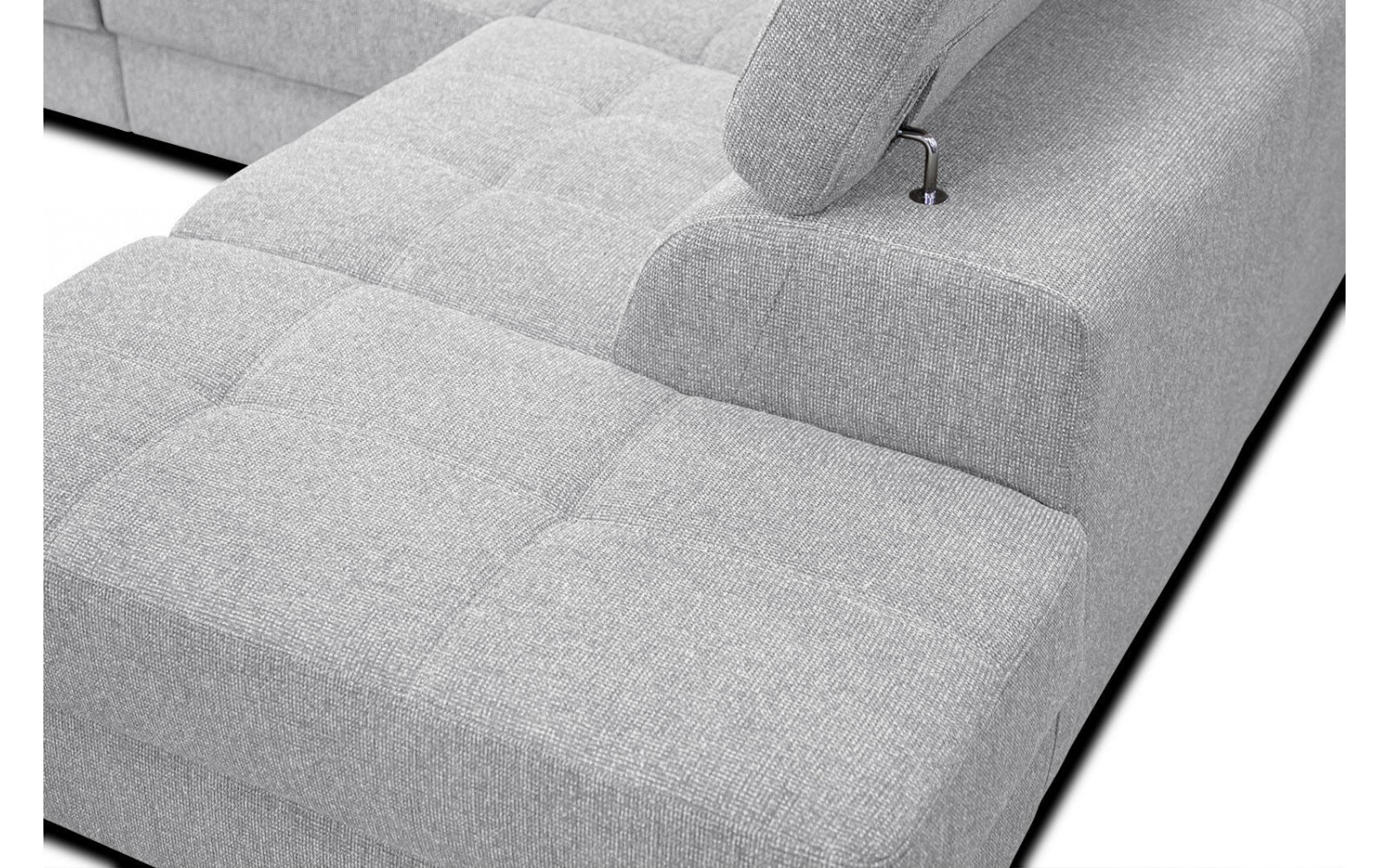 Ecksofa 5-Sitzer rechts Bergo | Mit verstellbaren Kopfstützen | Wozimo