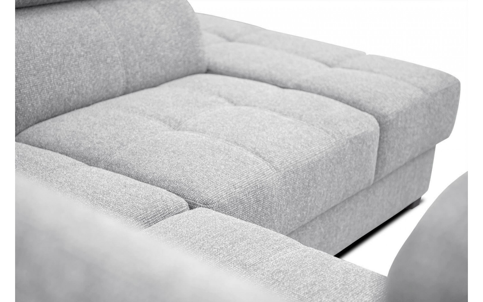 Ecksofa 5-Sitzer rechts Bergo | Mit verstellbaren Kopfstützen | Wozimo